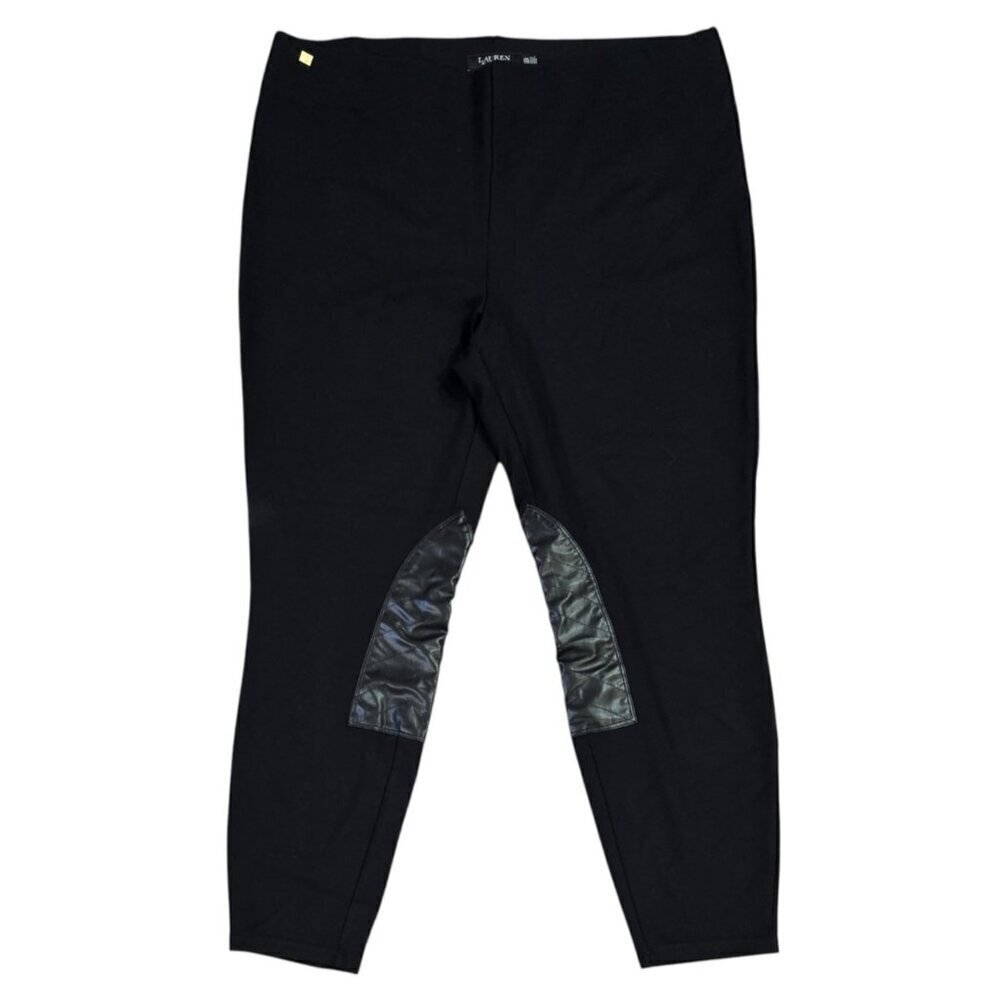 Lauren Ralph Lauren Black Ponte Knit Pull On Riding Pants Equestrian Preppy